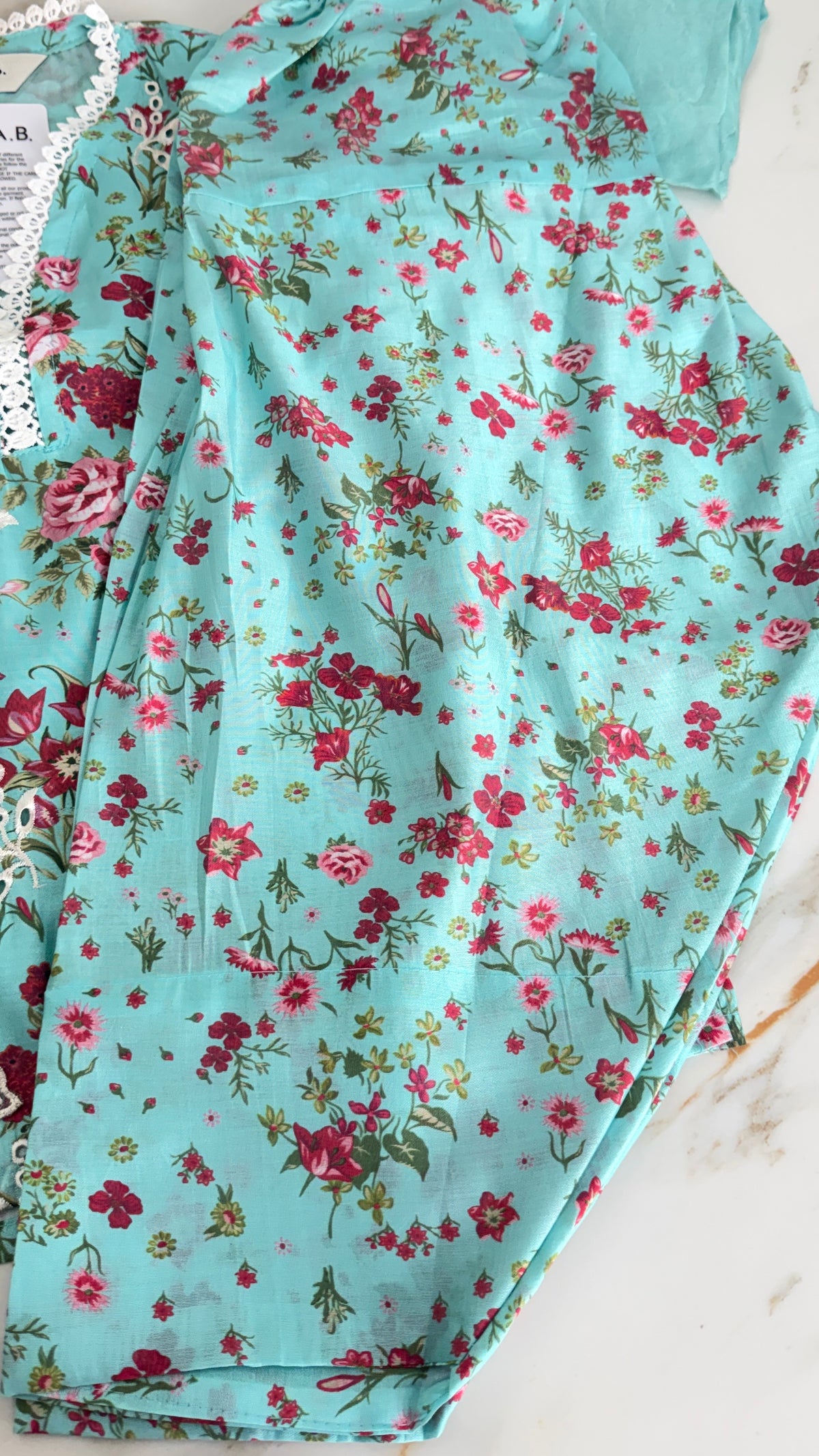 Maria B Mkids MKD-EF26-39-Blue Embroidered Lawn Girls Clothes