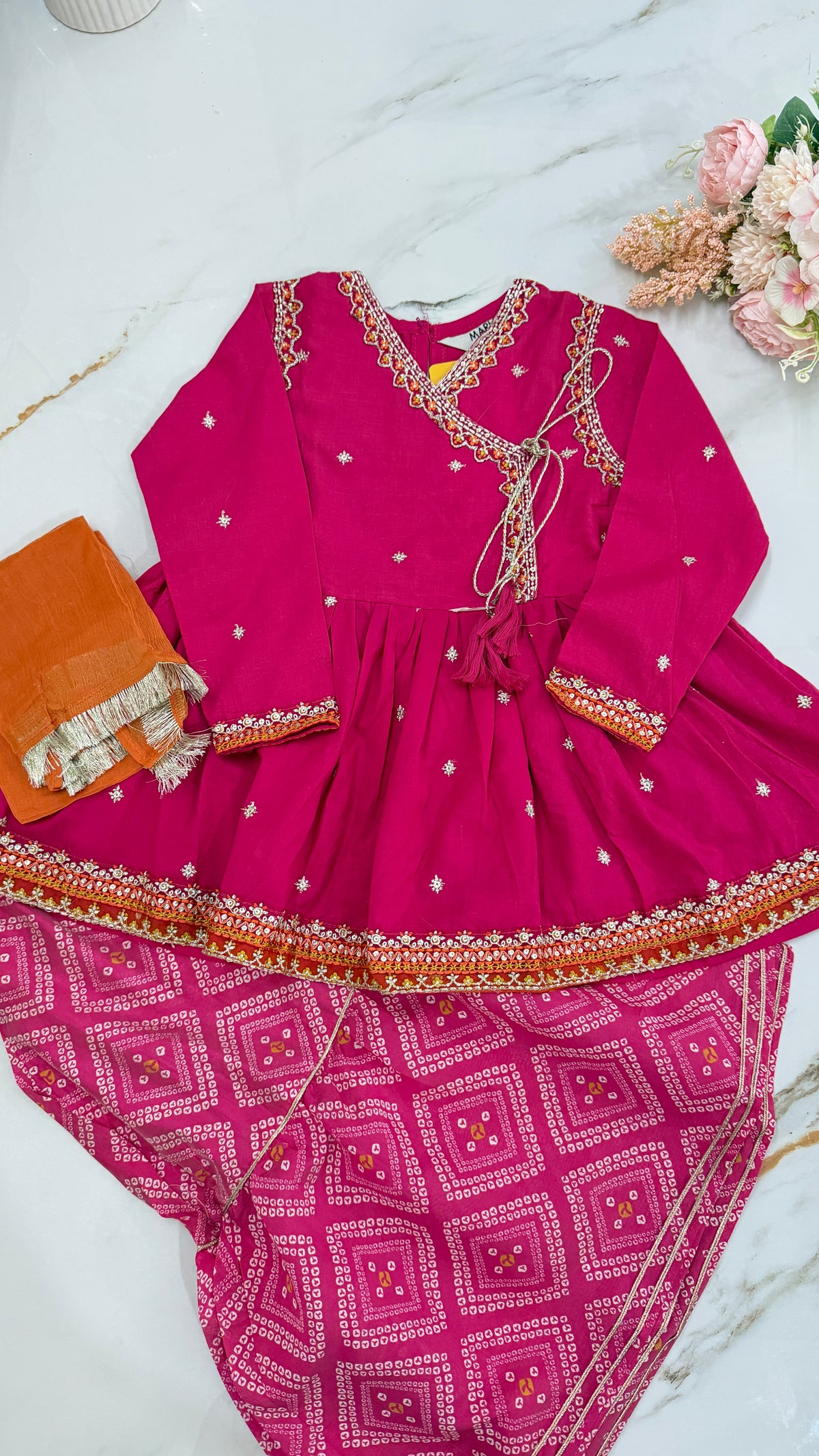 Maria.B. Embroidered Peplum Sharara 3-Piece Set MKD-EF26-19