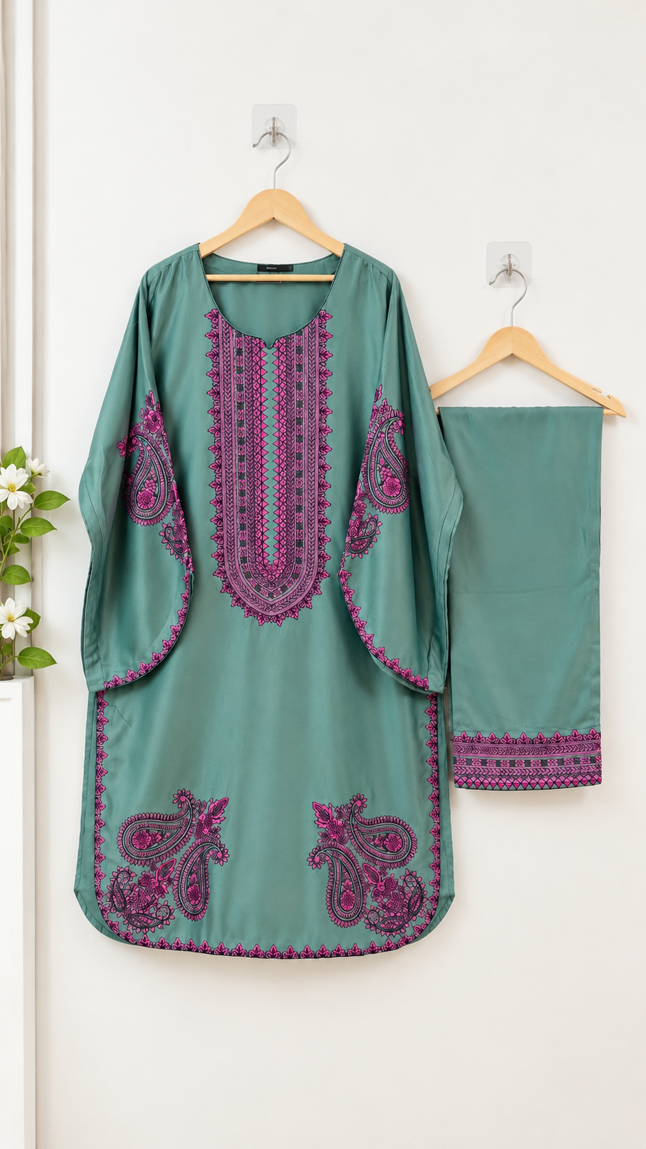 Pakistani Style Embroidered Suit