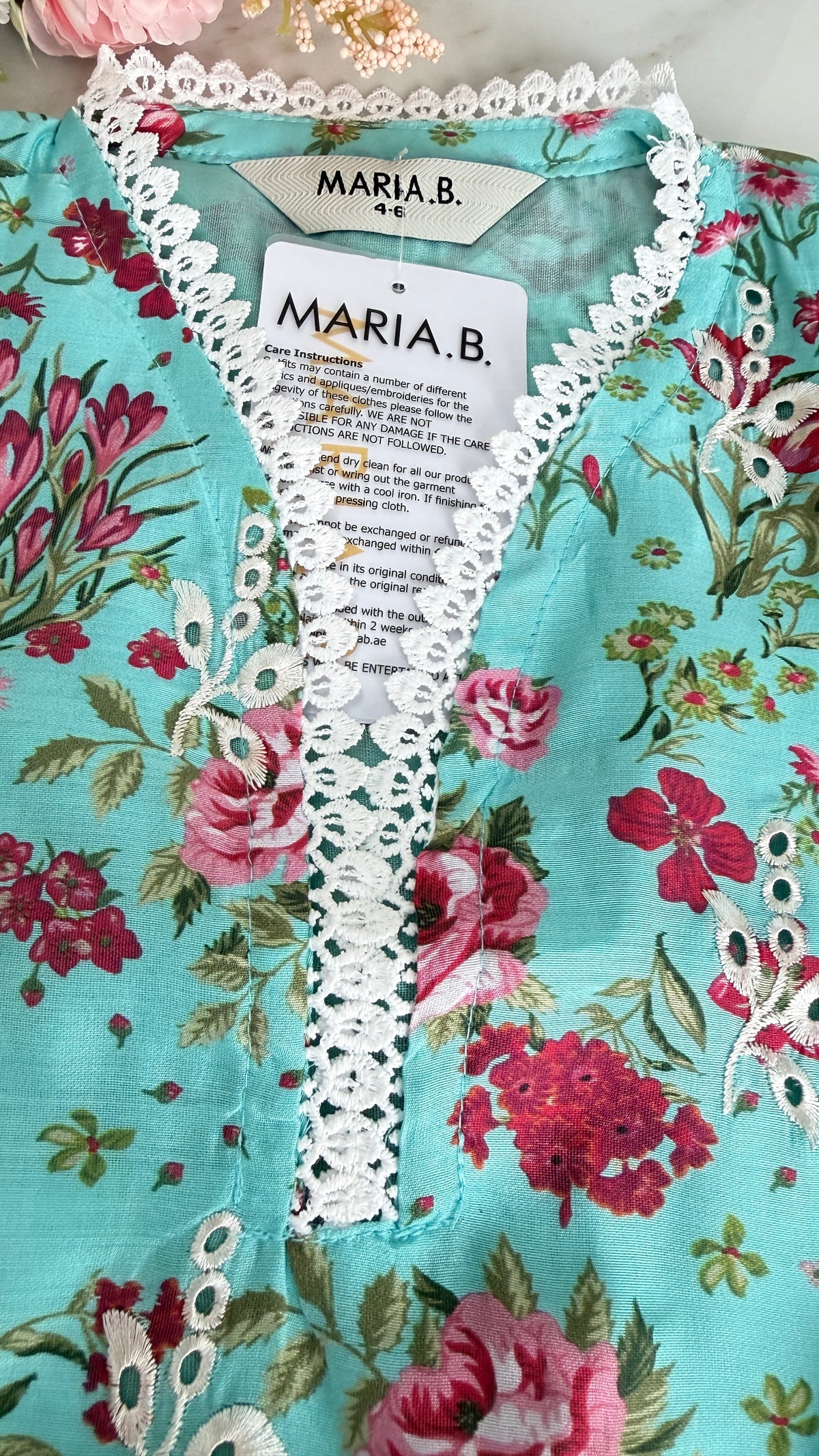 Maria B Mkids MKD-EF26-39-Blue Embroidered Lawn Girls Clothes