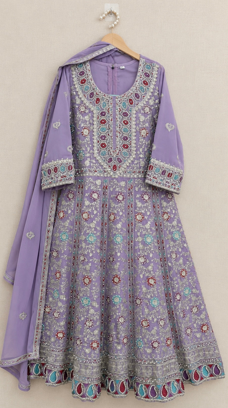 Lavender Embroidered Frock