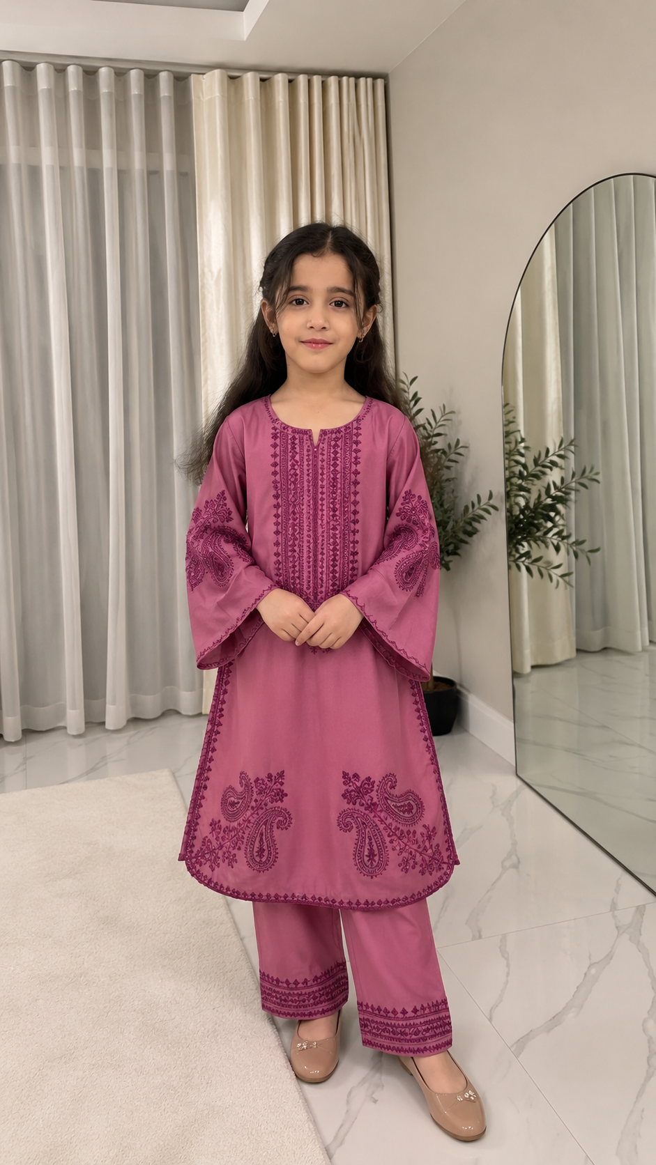 Pakistani Style Embroidered Suit