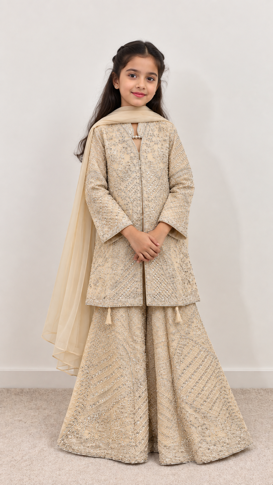 Embroidered Kurta Plazo Set