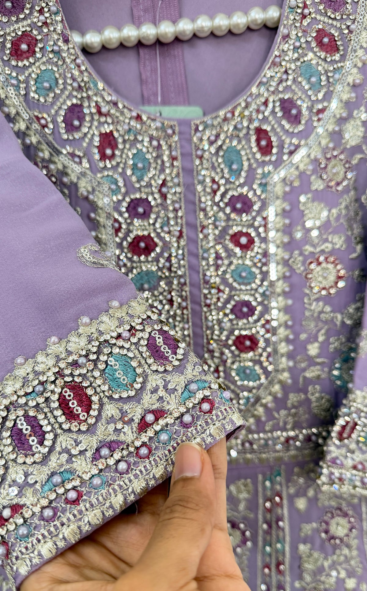 Lavender Embroidered Frock