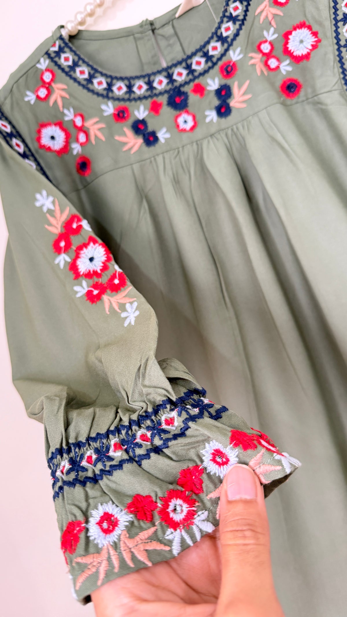 Stylish embroidered kurta with matching Trouser