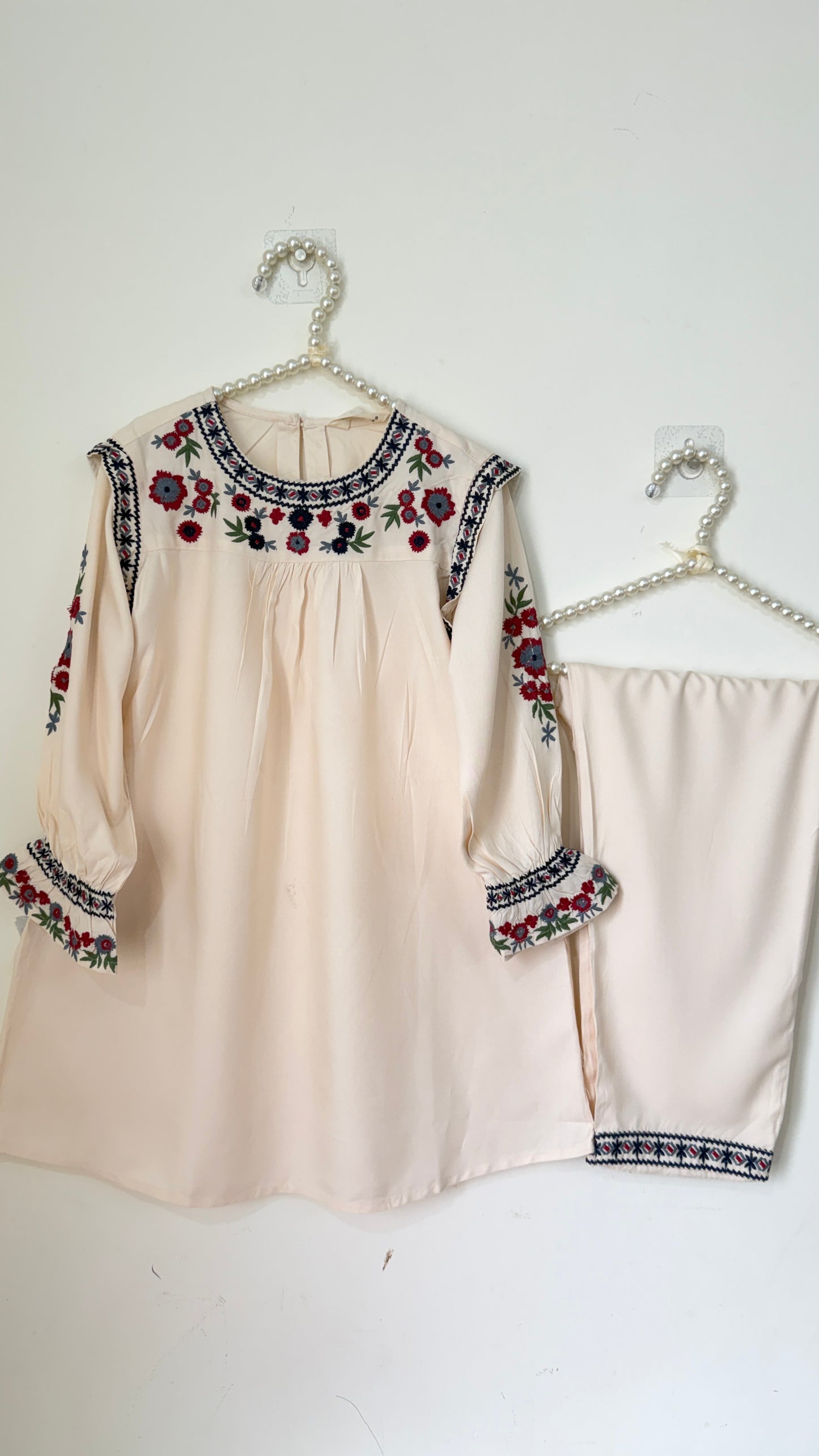 Stylish embroidered kurta with matching Trouser