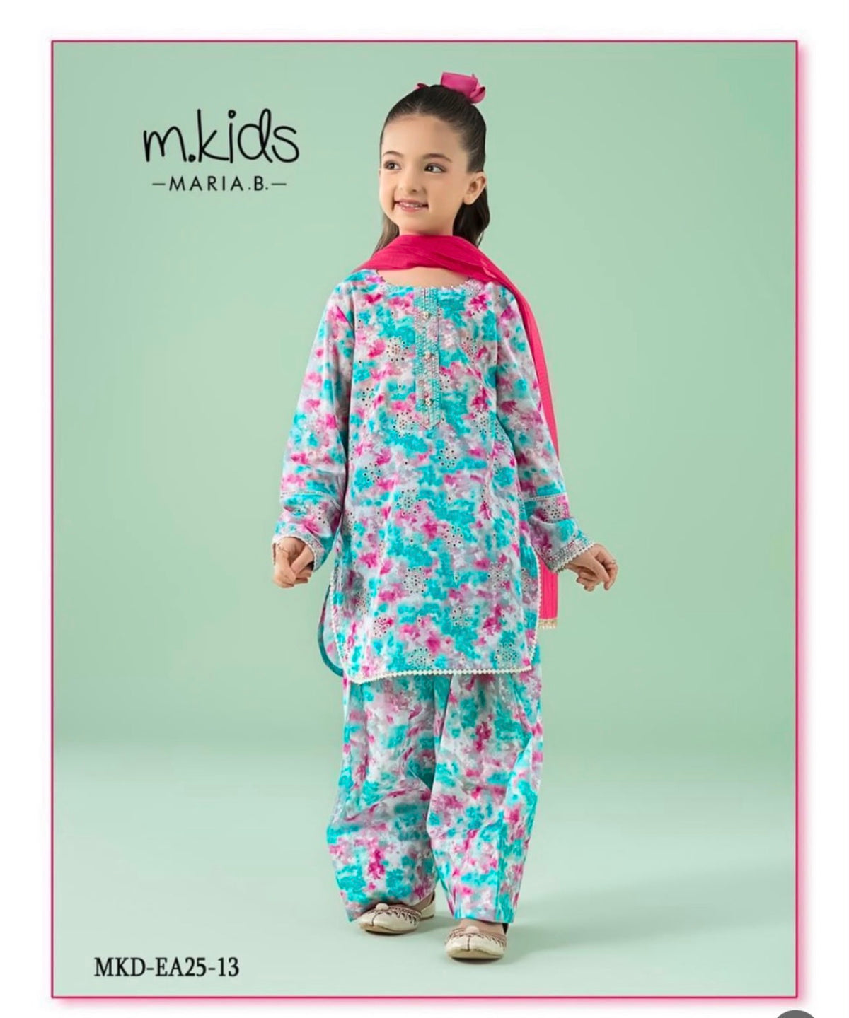 Maria B Floral Printed Pakistani 3-Piece lawn suit