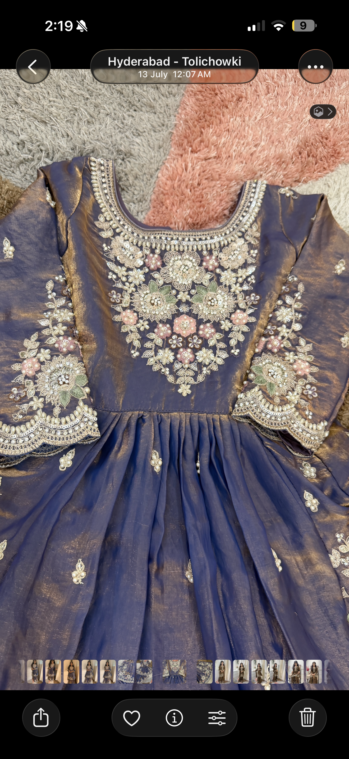 Heavy Work Peplum Gharara Set