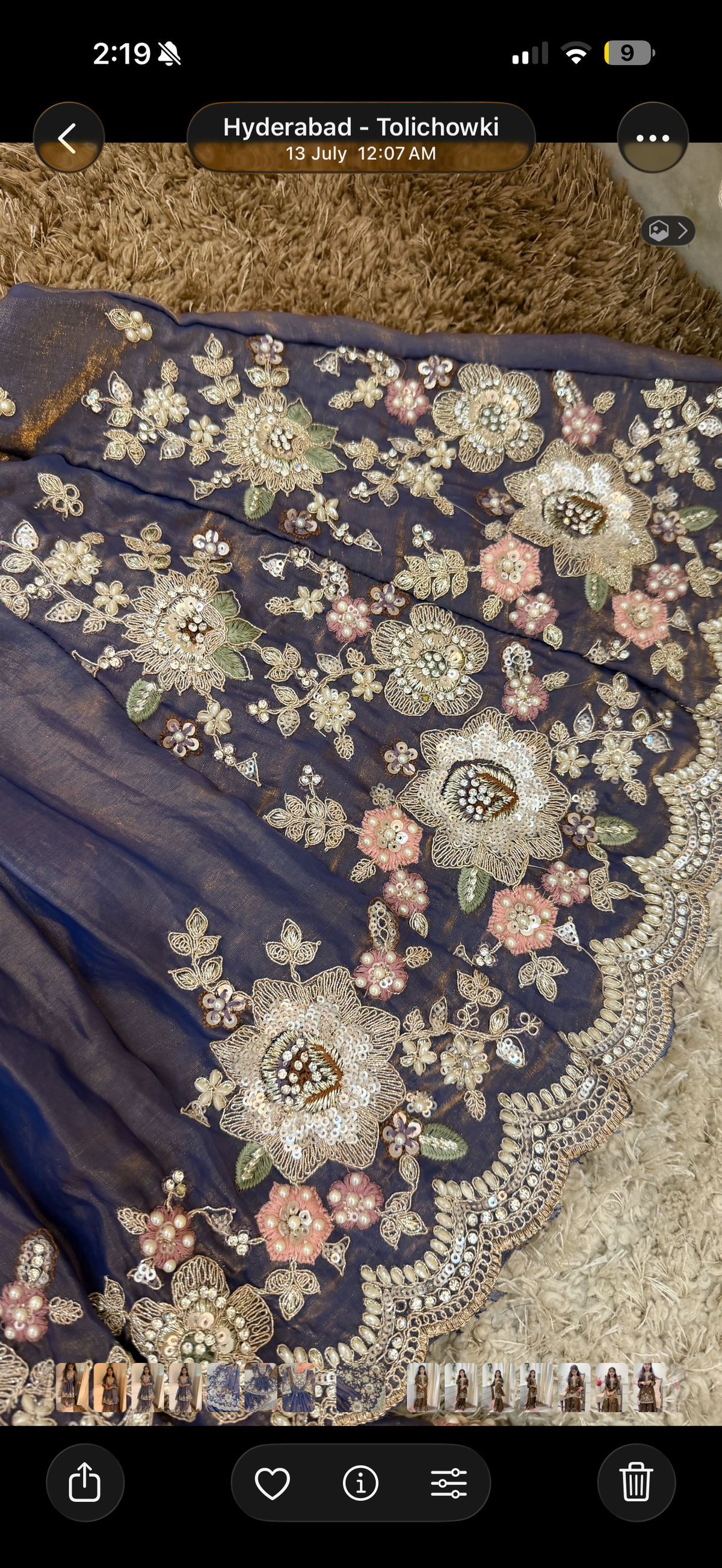 Heavy Work Peplum Gharara Set