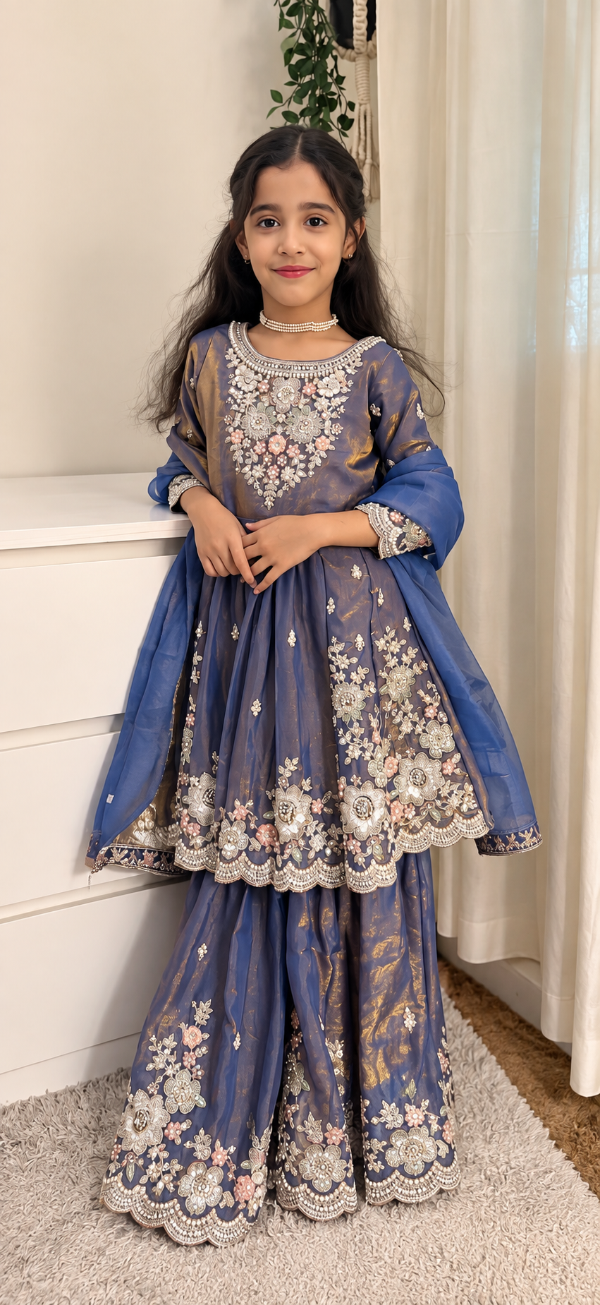 Heavy Work Peplum Gharara Set