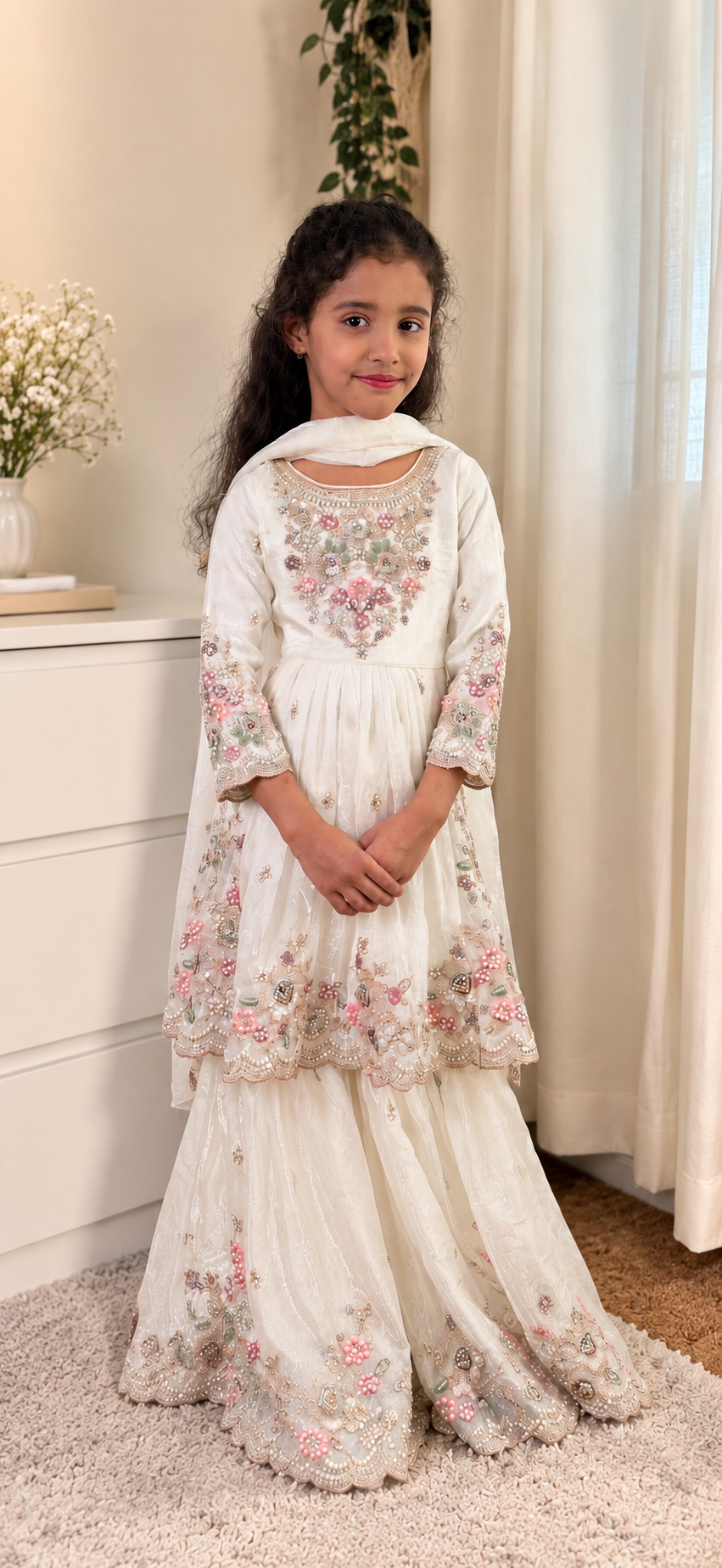 Heavy Work Peplum Gharara Set