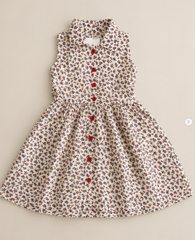 Girls Floral Cotton Frock (2–7 Years)